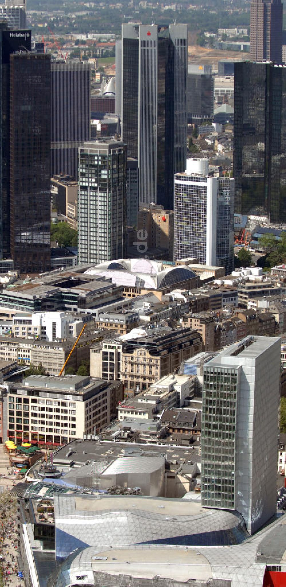 Luftaufnahme Frankfurt am Main - Palais Quartier im Zentrum von Frankfurt / Main