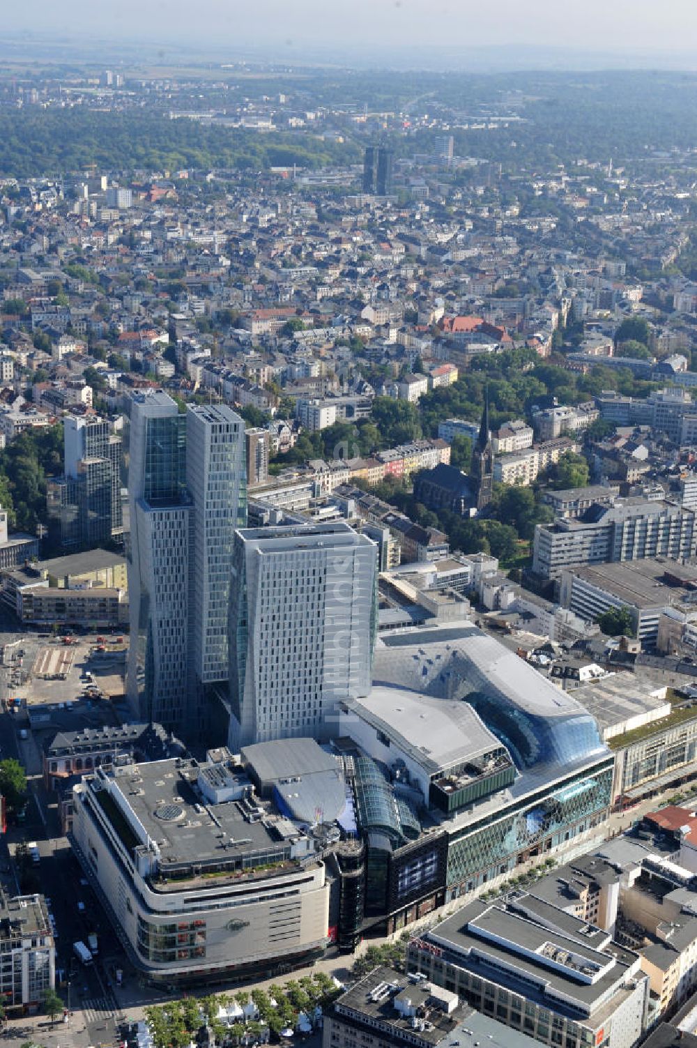 Frankfurt am Main aus der Vogelperspektive: Palais Quartier im Zentrum von Frankfurt / Main