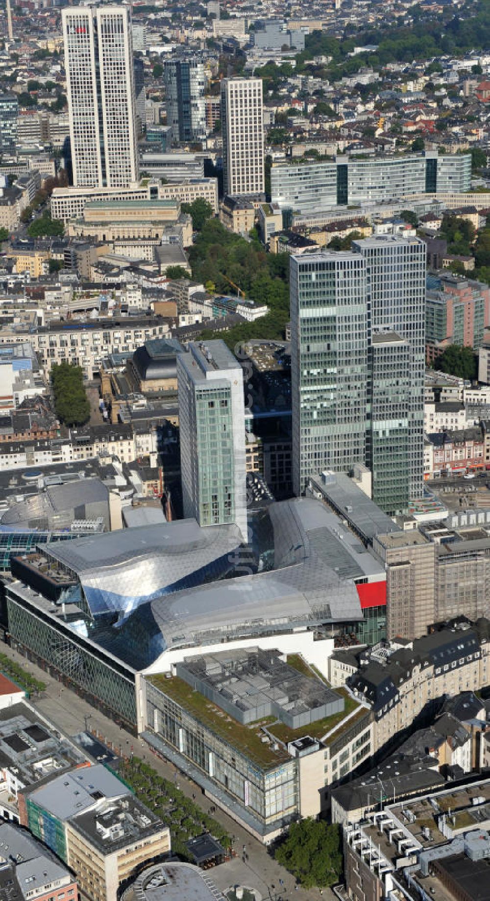 Luftbild Frankfurt am Main - Palais Quartier im Zentrum von Frankfurt / Main