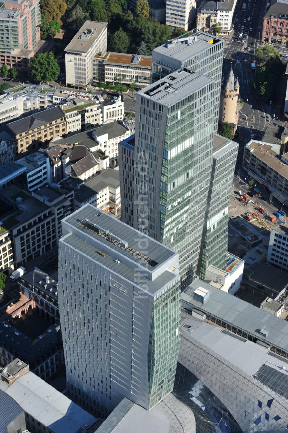 Frankfurt am Main von oben - Palais Quartier im Zentrum von Frankfurt / Main