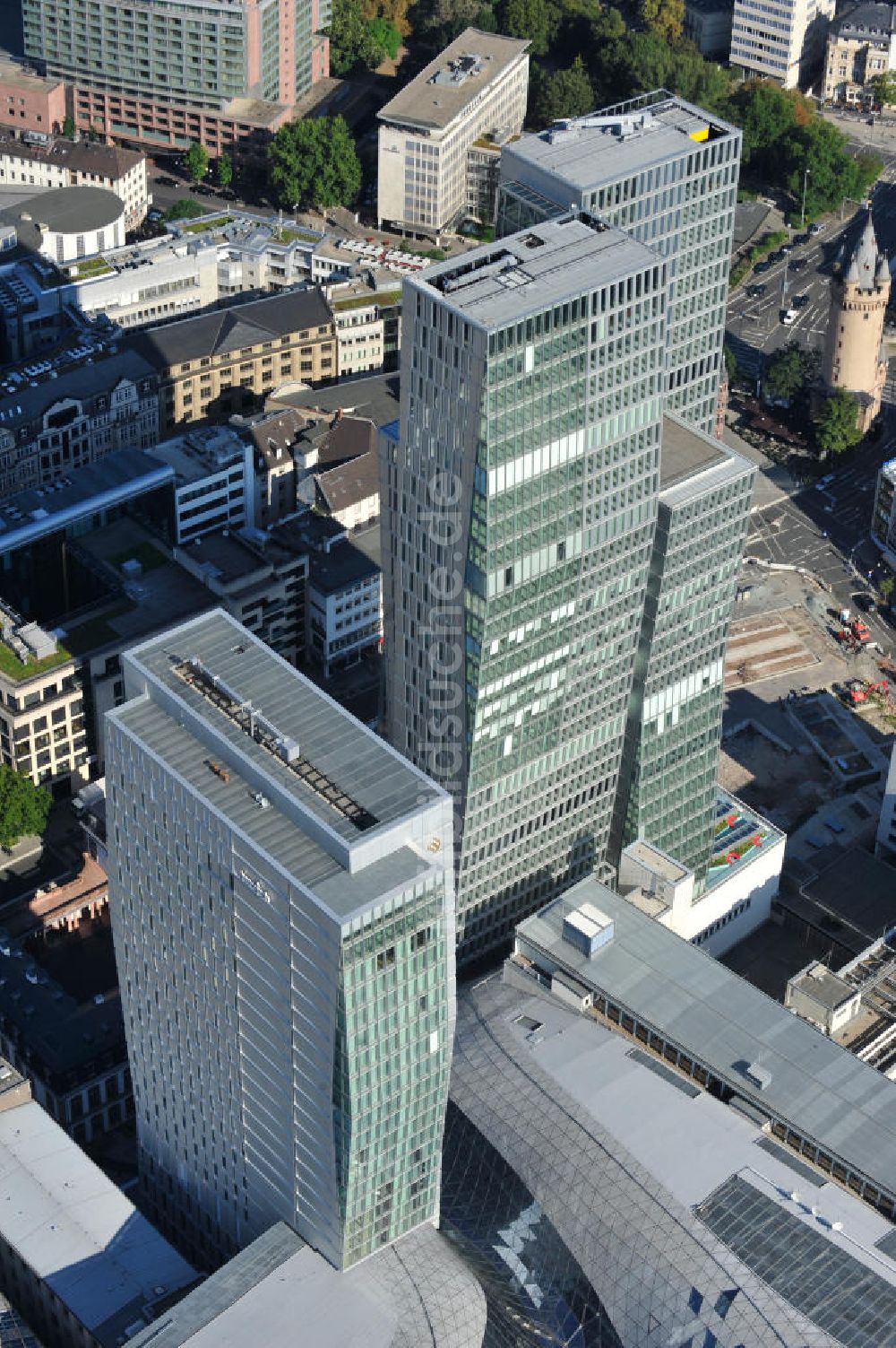 Frankfurt am Main aus der Vogelperspektive: Palais Quartier im Zentrum von Frankfurt / Main