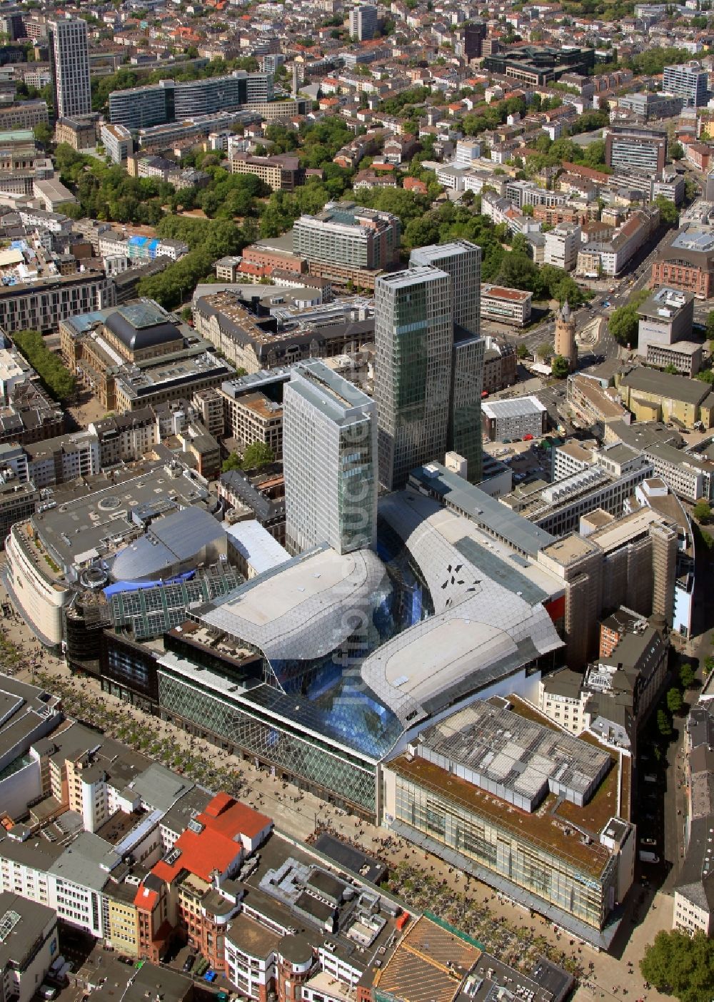 Luftbild Frankfurt am Main - Palais Quartier im Zentrum von Frankfurt Main in Hessen