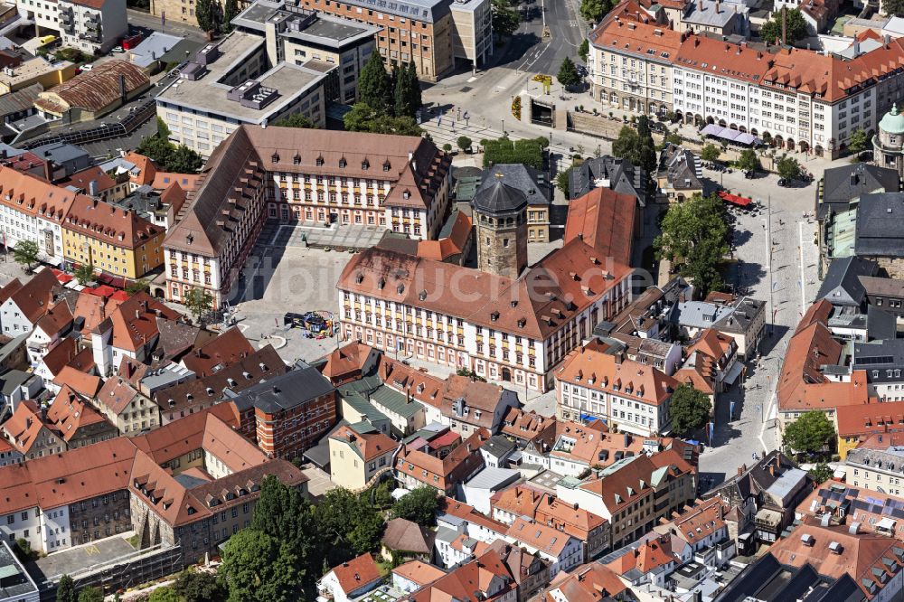 Bayreuth aus der Vogelperspektive: Palais des Schloss Altes Schloss in Bayreuth im Bundesland Bayern, Deutschland