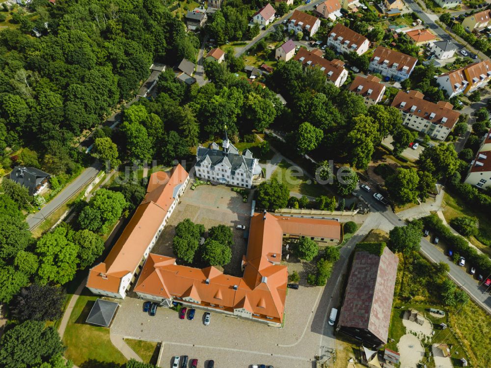 Freital aus der Vogelperspektive: Palais des Schloss Burgk in Freital im Bundesland Sachsen, Deutschland