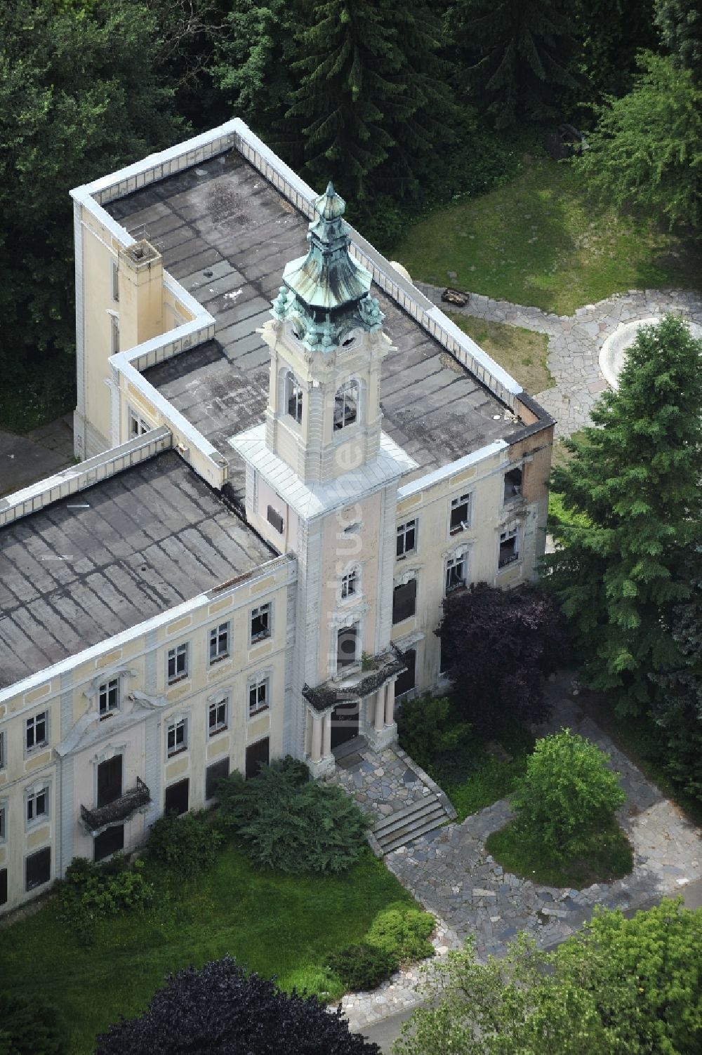 Luftaufnahme Schönwalde - Palais des Schloss Dammsmühle in Schönwalde im Bundesland Brandenburg, Deutschland