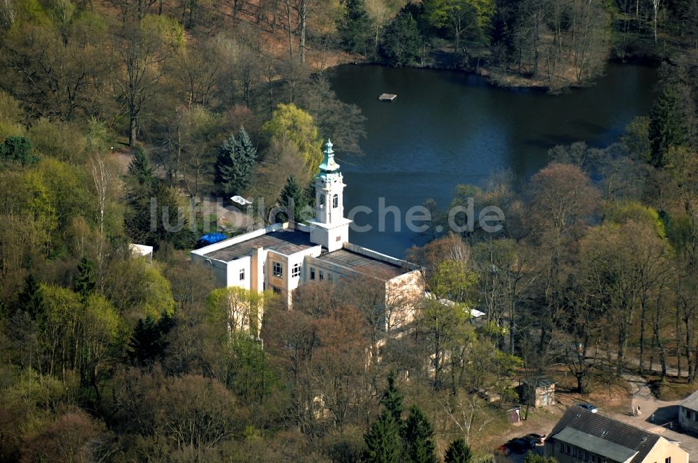 Schönwalde aus der Vogelperspektive: Palais des Schloss Dammsmühle in Schönwalde im Bundesland Brandenburg, Deutschland