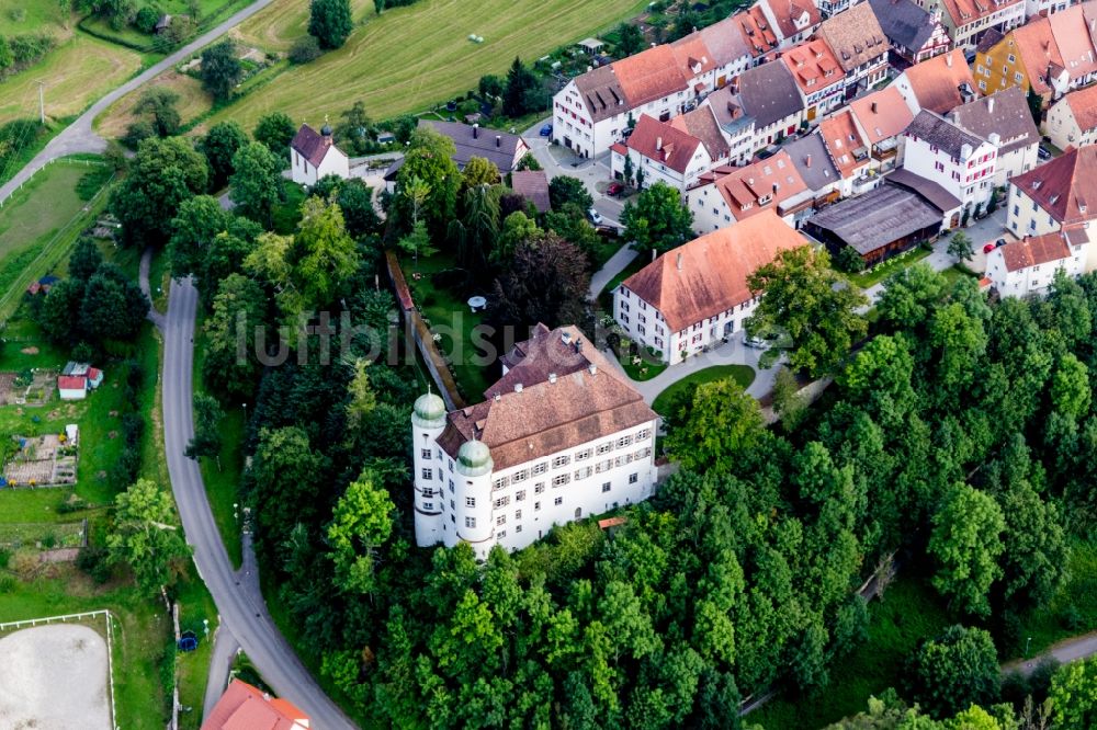 Luftbild Mühlheim an der Donau - Palais des Schloss von Donau Classic Cars GmbH & Co KG in Mühlheim an der Donau im Bundesland Baden-Württemberg, Deutschland