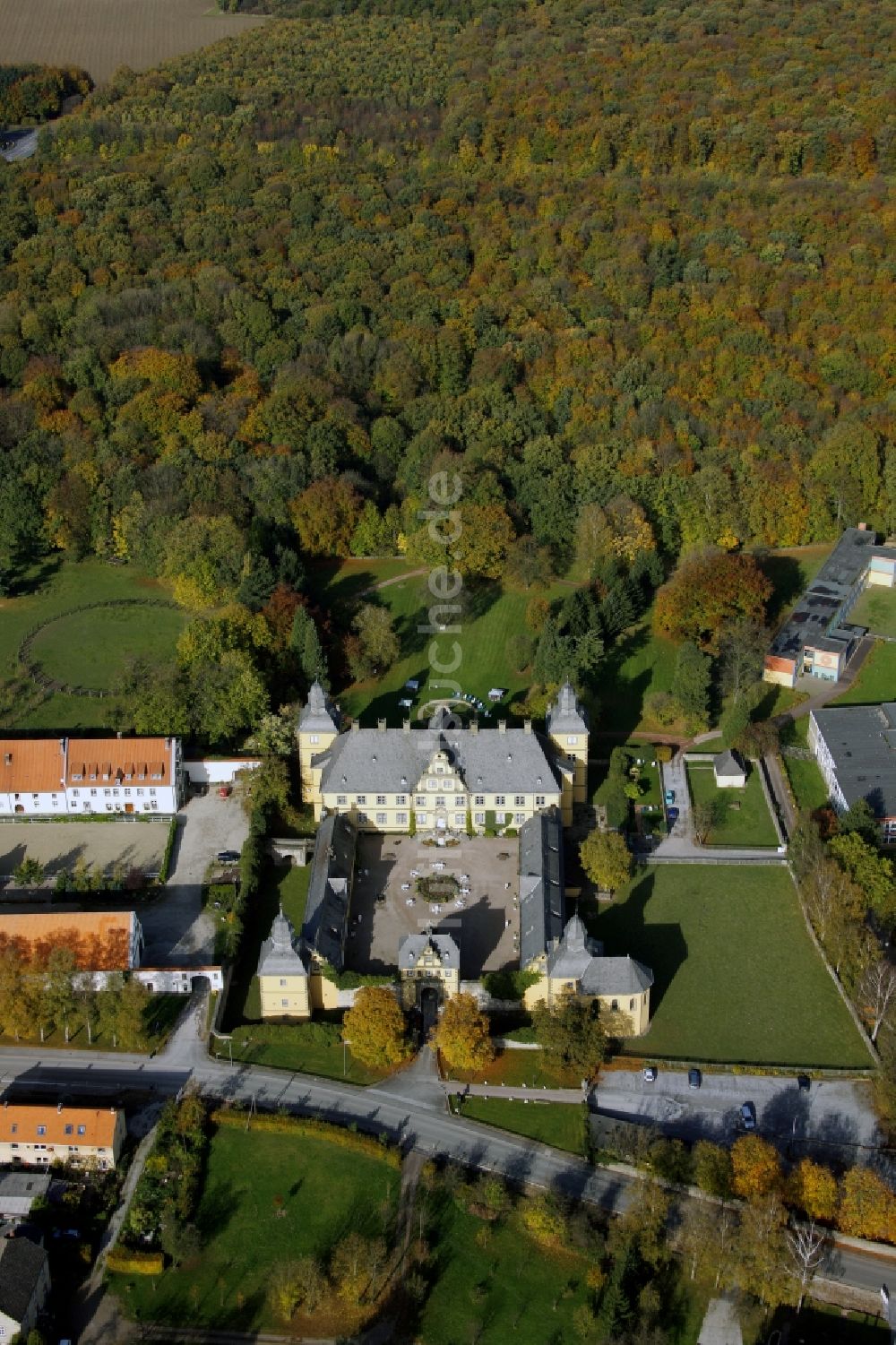 Luftaufnahme Eringerfeld - Palais des Schloss in Eringerfeld im Bundesland Nordrhein-Westfalen, Deutschland