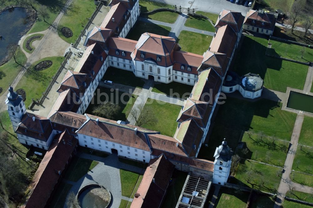 Luftaufnahme Eichenzell - Palais des Schloss Fasanerie in Eichenzell im Bundesland Hessen