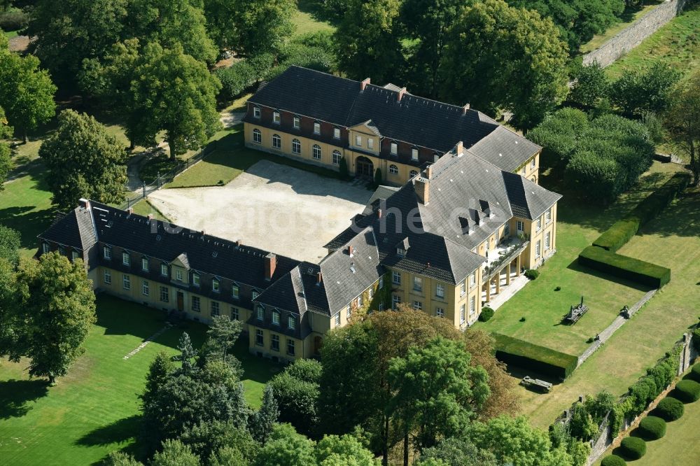 Luftaufnahme Templin - Palais des Schloss Herzfelde in Templin im Bundesland Brandenburg