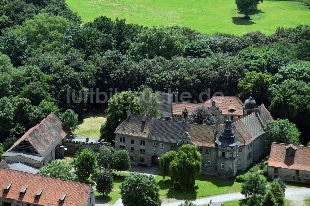 Krottdorf von oben - Palais des Schloss in Krottdorf im Bundesland Sachsen-Anhalt