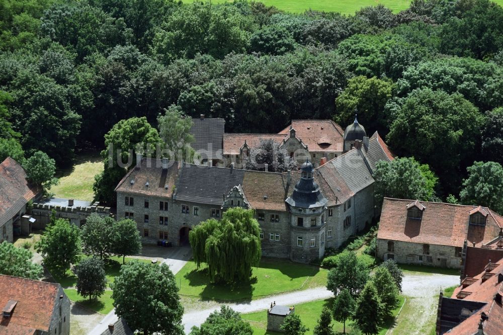 Krottdorf aus der Vogelperspektive: Palais des Schloss in Krottdorf im Bundesland Sachsen-Anhalt