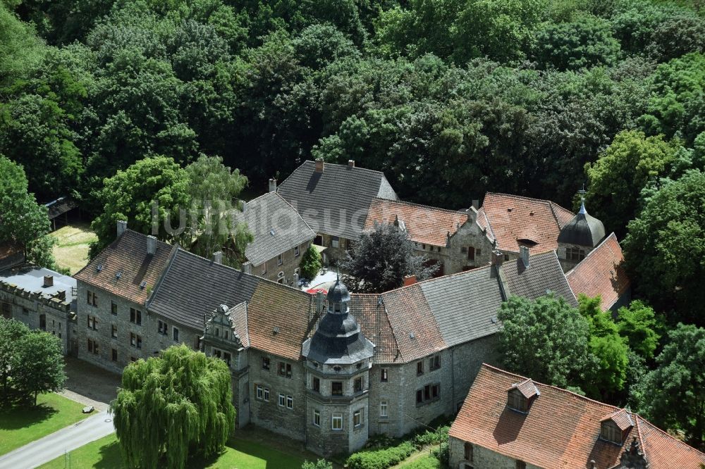 Krottdorf aus der Vogelperspektive: Palais des Schloss in Krottdorf im Bundesland Sachsen-Anhalt