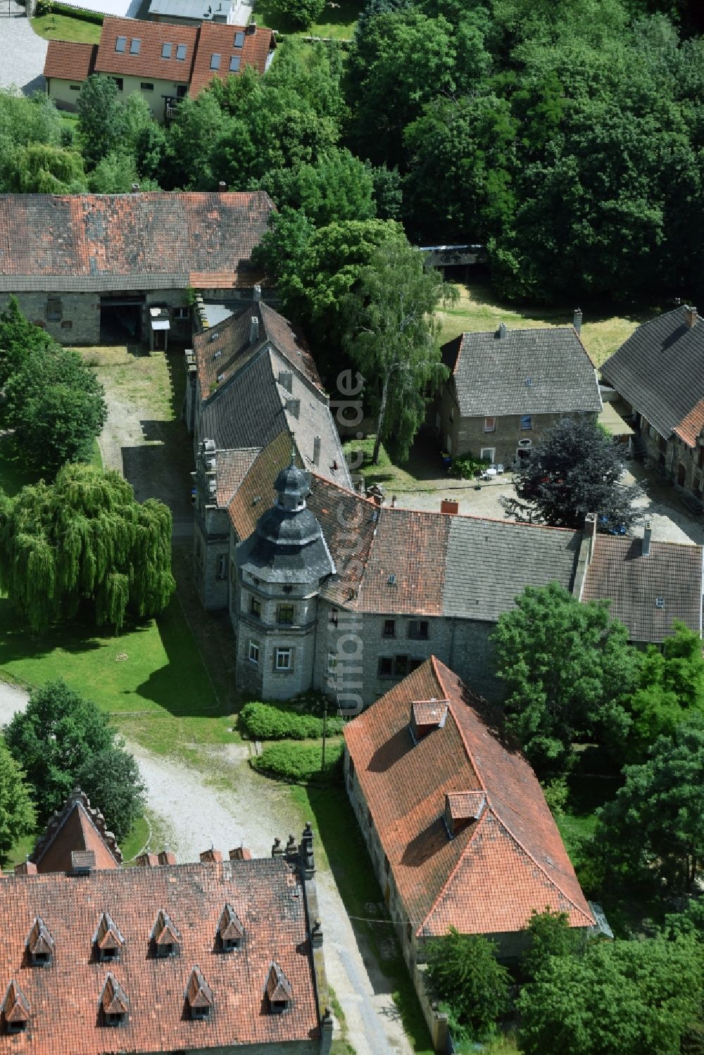 Luftaufnahme Krottdorf - Palais des Schloss in Krottdorf im Bundesland Sachsen-Anhalt