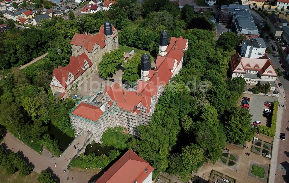 Köthen (Anhalt) aus der Vogelperspektive: Palais des Schloss in Köthen (Anhalt) im Bundesland Sachsen-Anhalt, Deutschland