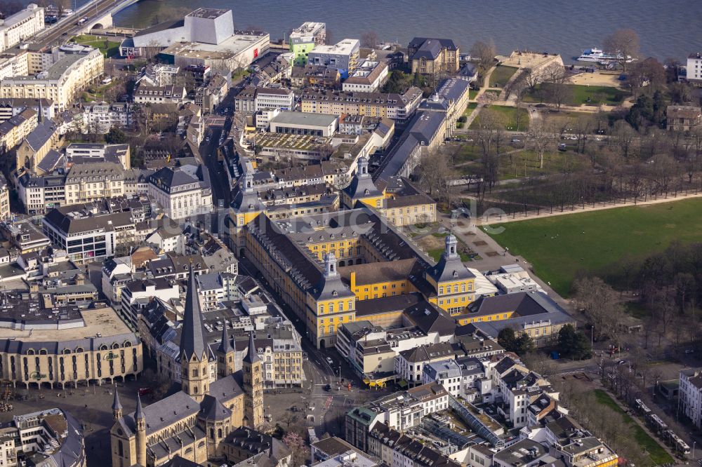 Luftbild Bonn - Palais des Schloss Kurfürstliches Schloss und Campus Universität in Bonn im Bundesland Nordrhein-Westfalen, Deutschland