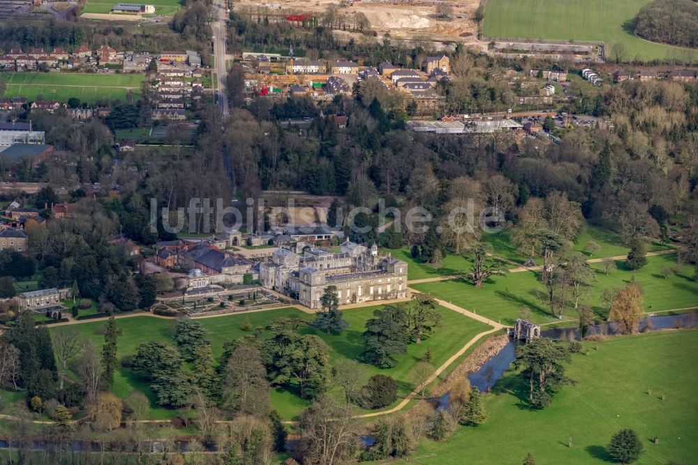 Luftaufnahme Wilton - Palais des Schloss und Landsitzes Wilton House des Grafen von Pembroke in Wilton in United Kingdom