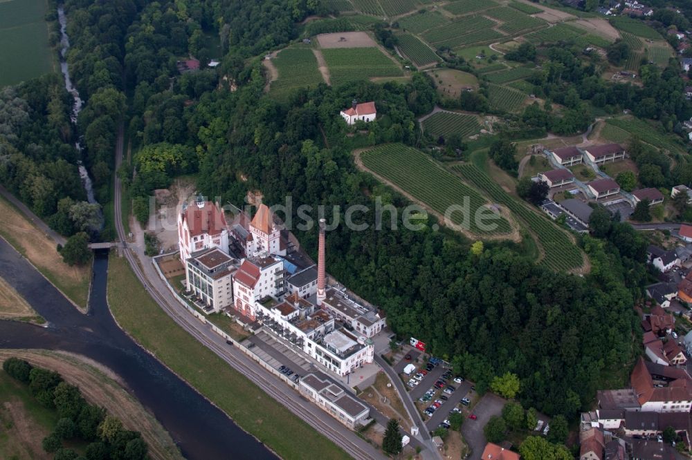 Luftaufnahme Riegel am Kaiserstuhl - Palais des Schloss Messmer Foundation am Grossherzog-Leopold-Platz in Riegel am Kaiserstuhl im Bundesland Baden-Württemberg