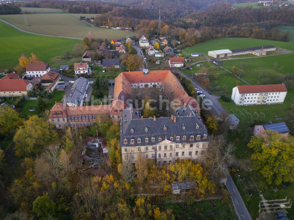 Luftbild Zschöppichen - Palais des Schloss Neusorge in Zschöppichen im Bundesland Sachsen, Deutschland