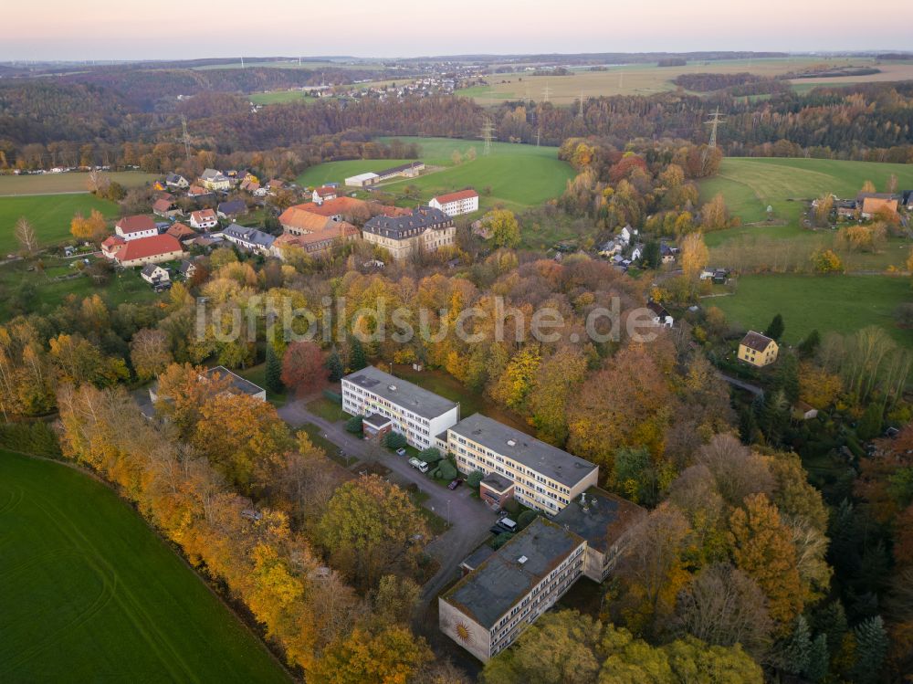 Luftaufnahme Zschöppichen - Palais des Schloss Neusorge in Zschöppichen im Bundesland Sachsen, Deutschland