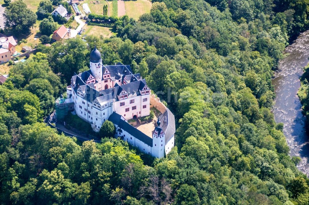 Luftbild Lunzenau - Palais des Schloss Rochsburg in Lunzenau im Bundesland Sachsen, Deutschland