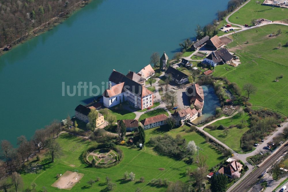 Luftbild Rheinfelden (Baden) - Palais des Schloss und Schlosshotel Beuggen in Rheinfelden (Baden) im Bundesland Baden-Württemberg, Deutschland