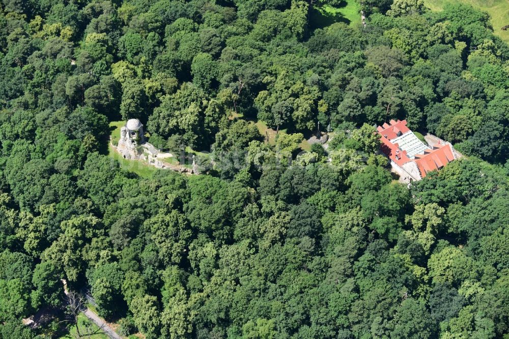 Luftbild Halberstadt - Palais des Schloss Spiegelsberge in Halberstadt im Bundesland Sachsen-Anhalt