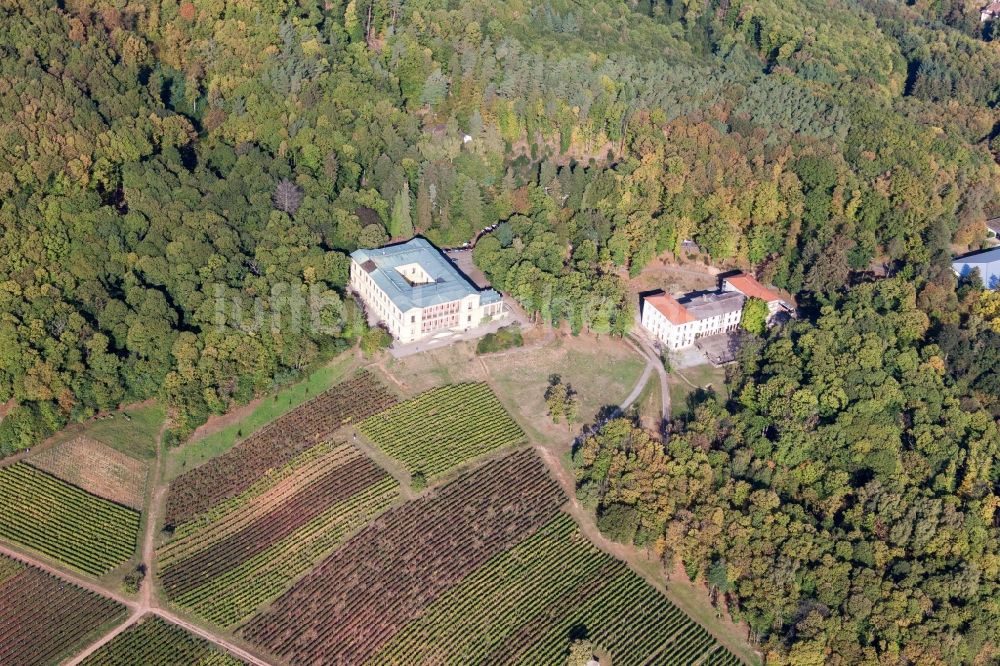 Luftaufnahme Edenkoben - Palais des Schloss Villa Ludwigshöhe in Edenkoben im Bundesland Rheinland-Pfalz, Deutschland