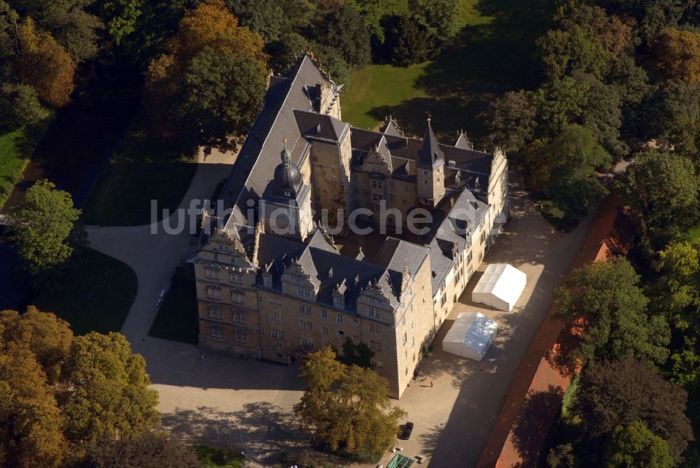 Luftaufnahme Wolfsburg - Palais des Schloss in Wolfsburg im Bundesland Niedersachsen, Deutschland