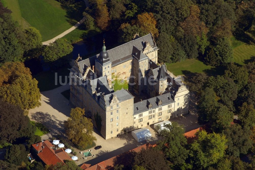 Luftaufnahme Wolfsburg - Palais des Schloss in Wolfsburg im Bundesland Niedersachsen, Deutschland