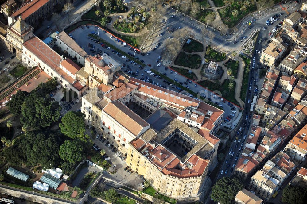 Luftbild Palermo - Palazzo dei Normanni in Palermo auf Sizilien in Italien