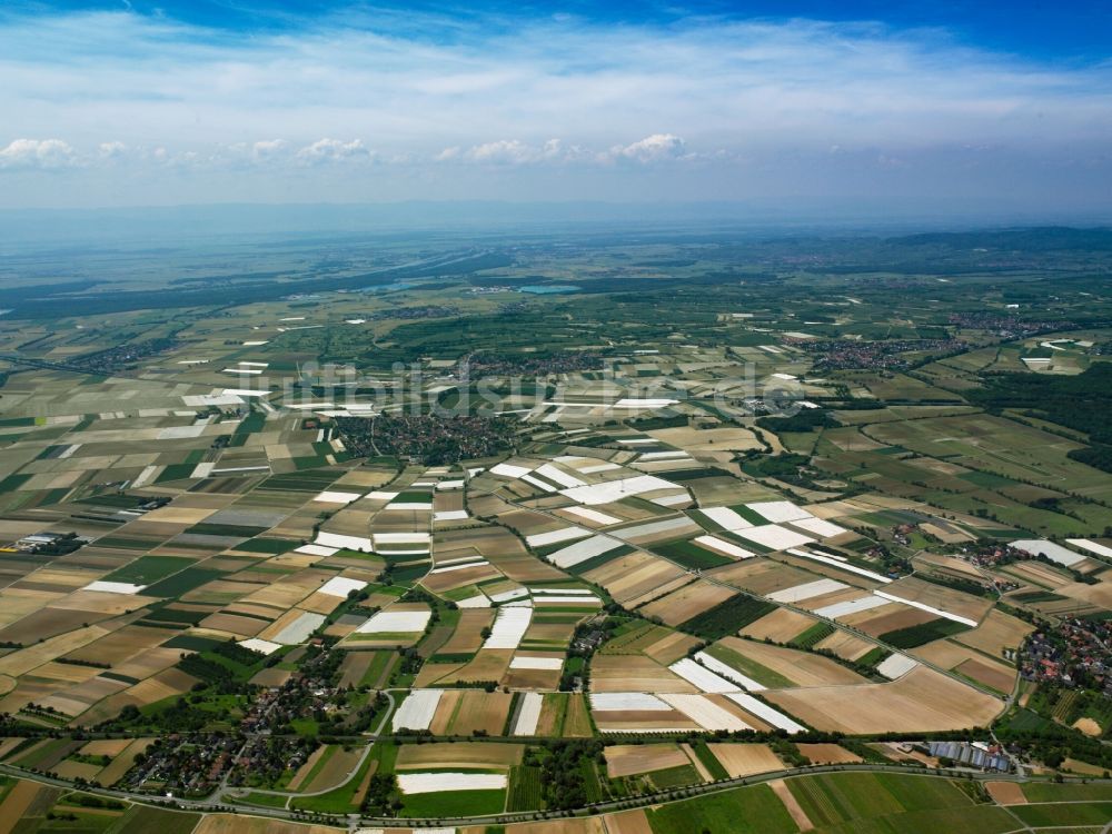 Luftaufnahme Freiburg im Breisgau - Panorama und Landschaft im Norden von Freiburg im Breisgau im Bundesland Baden-Württemberg