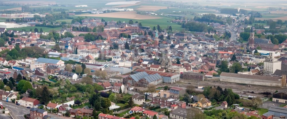 Bapaume von oben - Panorama der Ortsansicht in Bapaume in Hauts-de-France, Frankreich