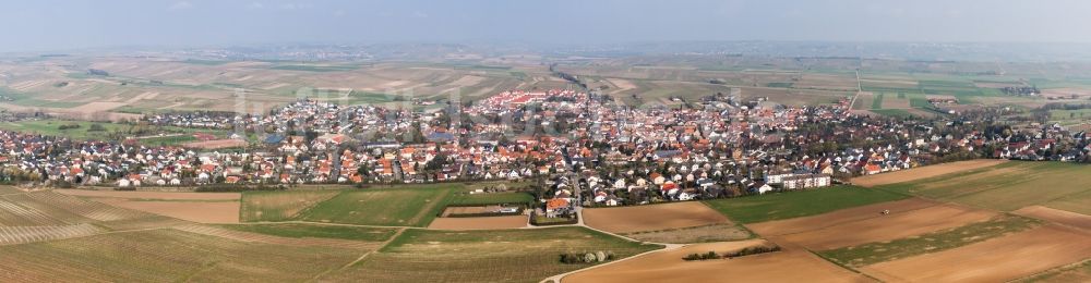 Luftaufnahme Saulheim - Panorama Ortsansicht in Saulheim im Bundesland Rheinland-Pfalz, Deutschland