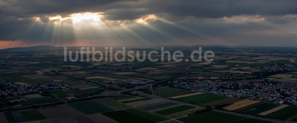 Luftaufnahme Beindersheim - Panorama vom Ortsbereich und Umgebung in Beindersheim im Bundesland Rheinland-Pfalz