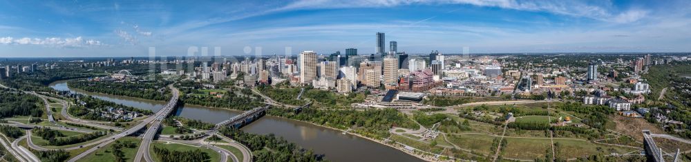 Edmonton von oben - Panorama Stadtansicht vom Innenstadtbereich Edmonton Downtown in Edmonton, Alberta, Canada