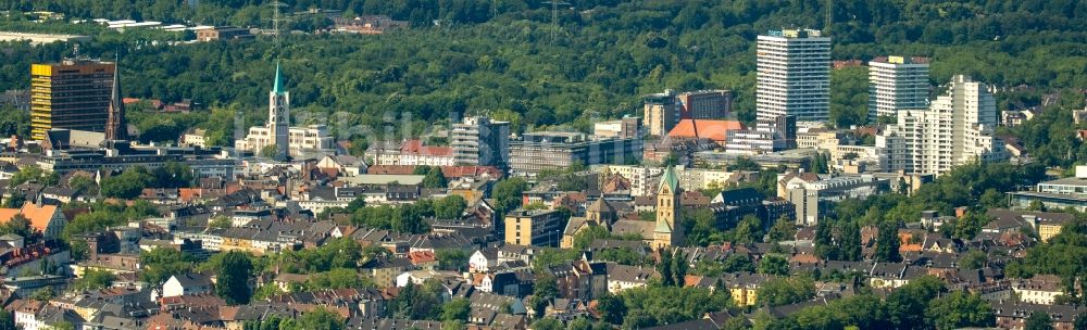 Gelsenkirchen von oben - Panorama- Stadtansicht vom Stadtzentrum in Gelsenkirchen im Bundesland Nordrhein-Westfalen