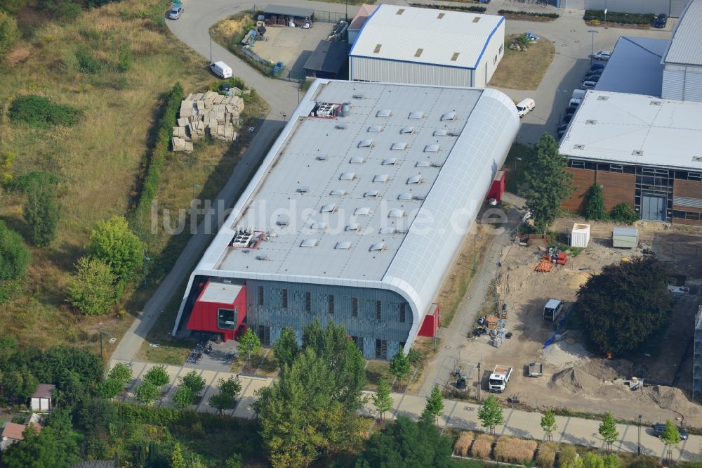 Cottbus von oben - Panta Rhei Halle der Brandenburgischen Technischen Universität Cottbus im Bundesland Brandenburg