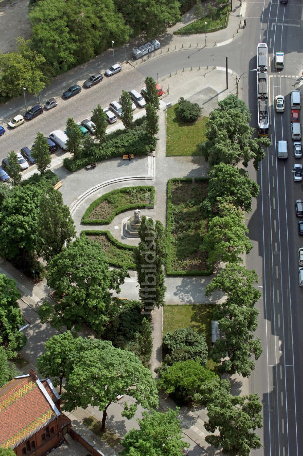 Berlin aus der Vogelperspektive: Pappelplatz Berlin-Mitte