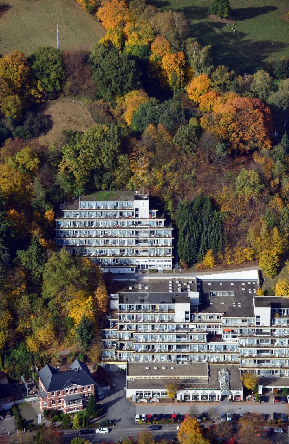 Bad Gandersheim aus der Vogelperspektive: Paracelsus Klinik am See in Bad Gandersheim im Bundesland Niedersachsen