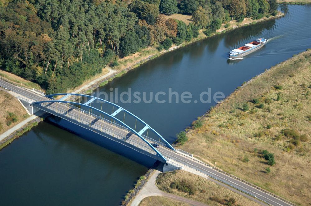 Parchau von oben - Parchauer Straßenbrücke