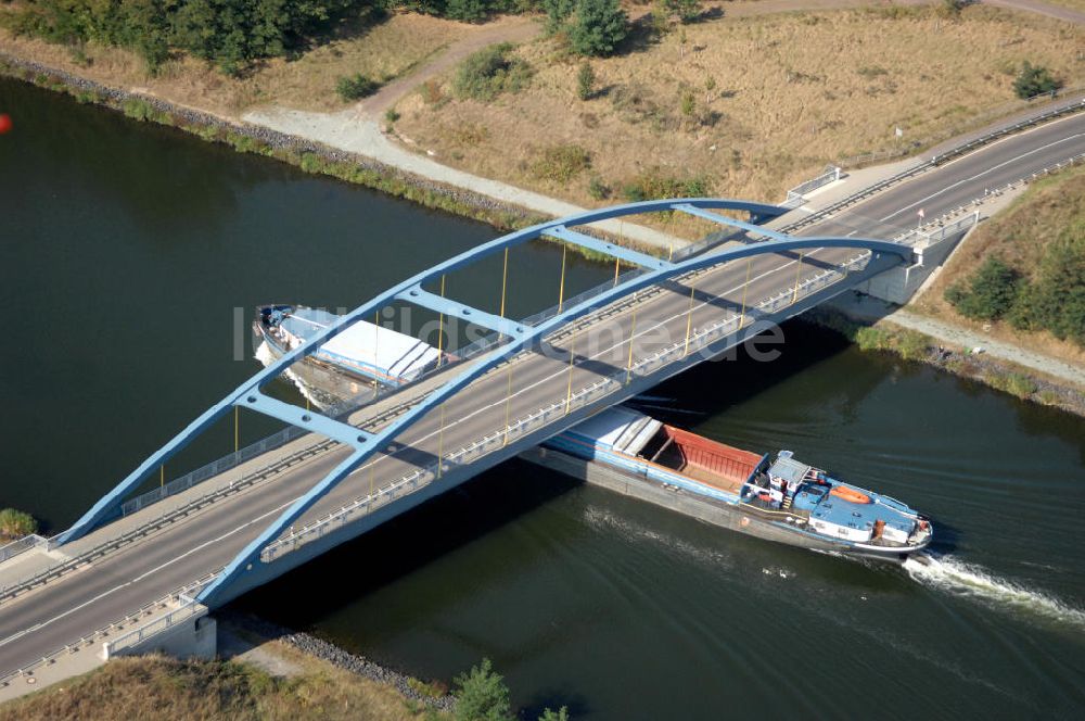 Parchau von oben - Parchauer Straßenbrücke