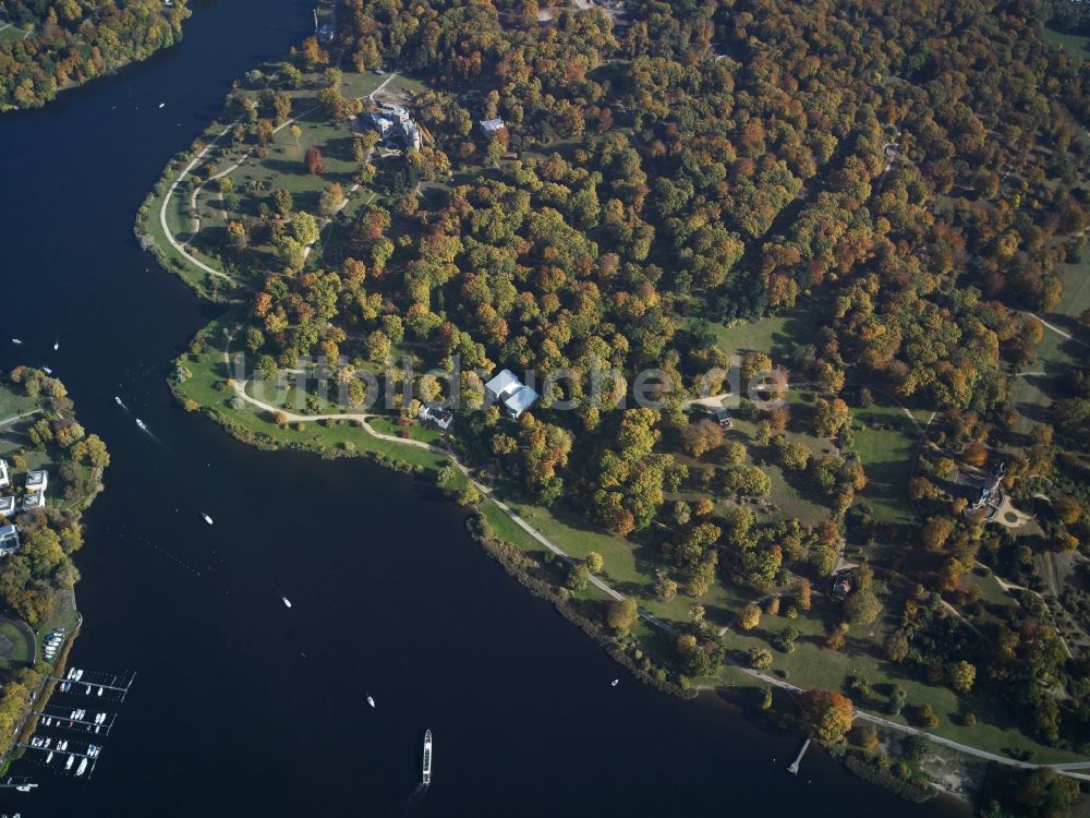 Luftaufnahme Potsdam - Park Babelsberg in Potsdam im Bundesland Brandenburg