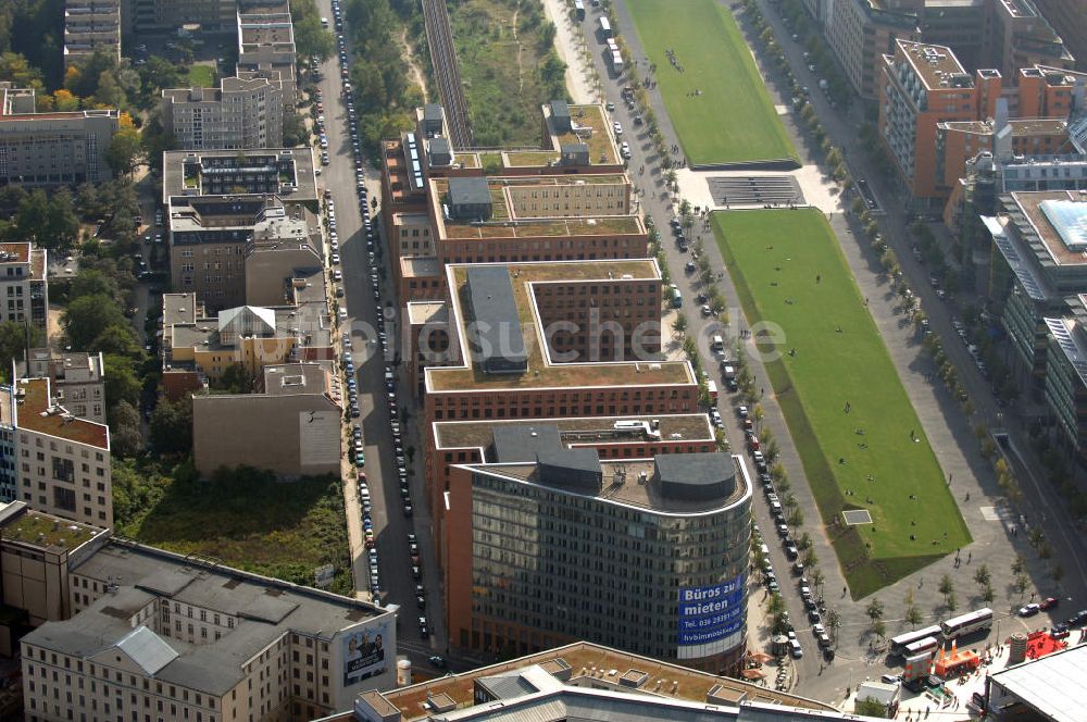 Berlin von oben - Park Kolonnaden am Potsdamer Platz in Berlin