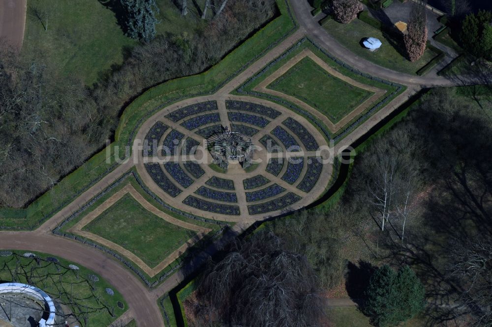 Luftaufnahme Potsdam - Park Sanssouci im Ortsteil Westliche Vorstadt in Potsdam im Bundesland Brandenburg