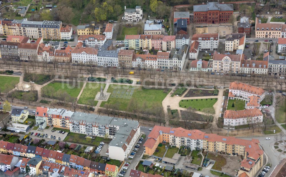 Luftaufnahme Frankfurt (Oder) - Parkanlage Der Anger in Frankfurt (Oder) im Bundesland Brandenburg, Deutschland