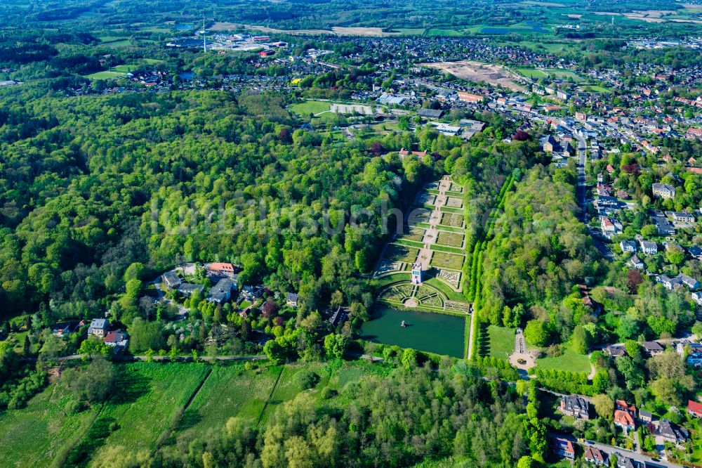 Luftbild Schleswig - Parkanlage eines Barockgarten beim Schloss Gottorf im Ortsteil Annettenhöh in Schleswig im Bundesland Schleswig-Holstein