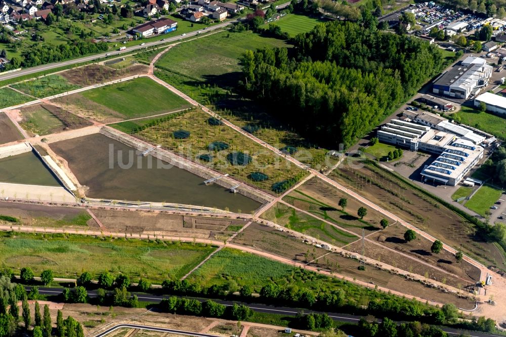 Luftbild Lahr/Schwarzwald - Parkanlage und Baustelle der Landesgartenschau Lahr 2018 GmbH in Lahr/Schwarzwald im Bundesland Baden-Württemberg