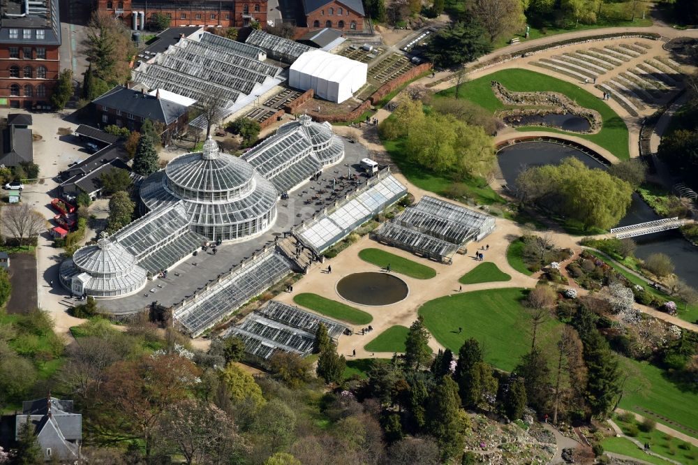 Kopenhagen aus der Vogelperspektive: Parkanlage Botanical Garden an der Oster Farimagsgade in Kopenhagen in , Dänemark