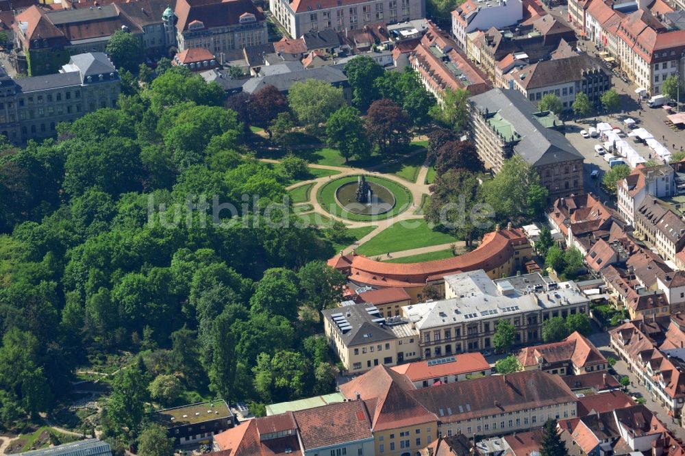 Erlangen aus der Vogelperspektive: Parkanlage des Botanischer Garten in Erlangen im Bundesland Bayern